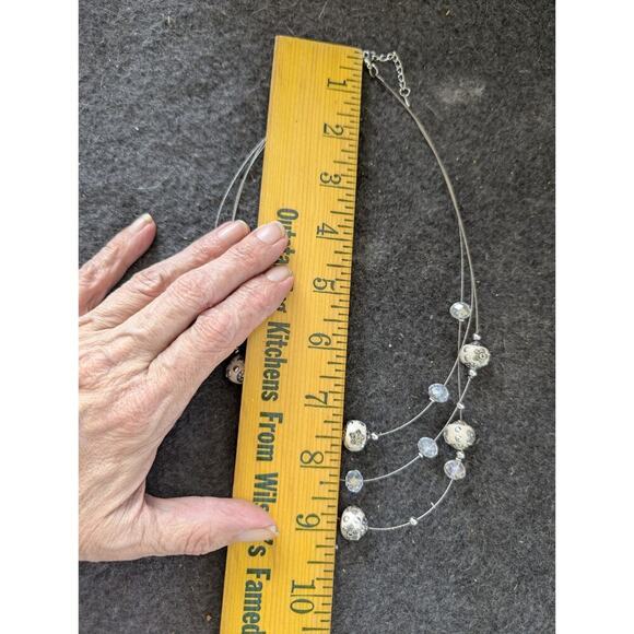 Vintage Crystal Necklace With Bracelet See Photos No Markings . - Picture 7 of 7